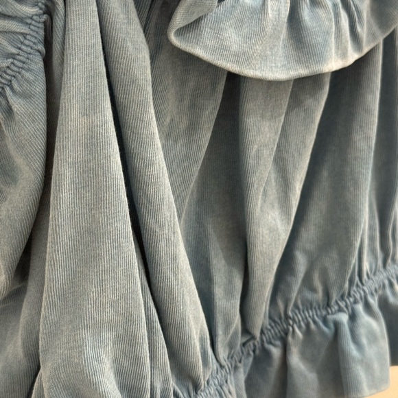 Blue Ruffled Spaghetti Strap Top - Picture 5 of 5